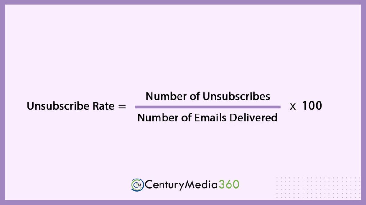 Email unsubscribe rate calculation